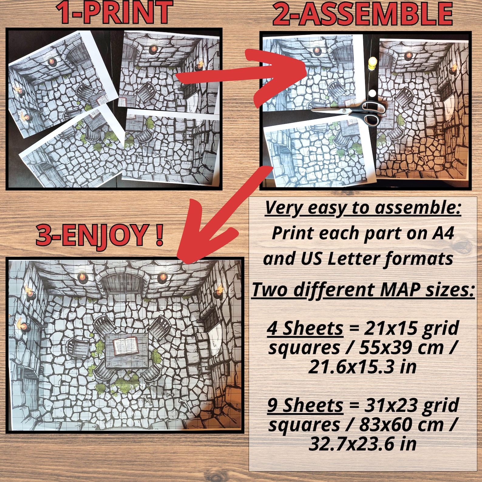 Printable Paper Rpg Terrain RPG Printable Tiles – 4000 Printable Modular Terrains, Various Places ...