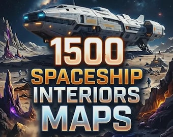 1500 STARSHIP-KAARTEN, ruimteschipinterieur Battlemaps, scifi-RPG-kaarten, alien-schepen-rpg, ttrpg-scifi-gevechtskaarten, futuristische rpg-kaarten,