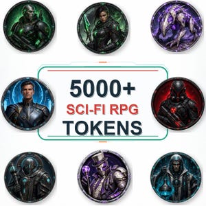 5000 Sci-Fi Token Pack – Digital Circular Futuristic Tokens, Virtual Tabletop,Roll20 and Founcdryvtt compatible image 16