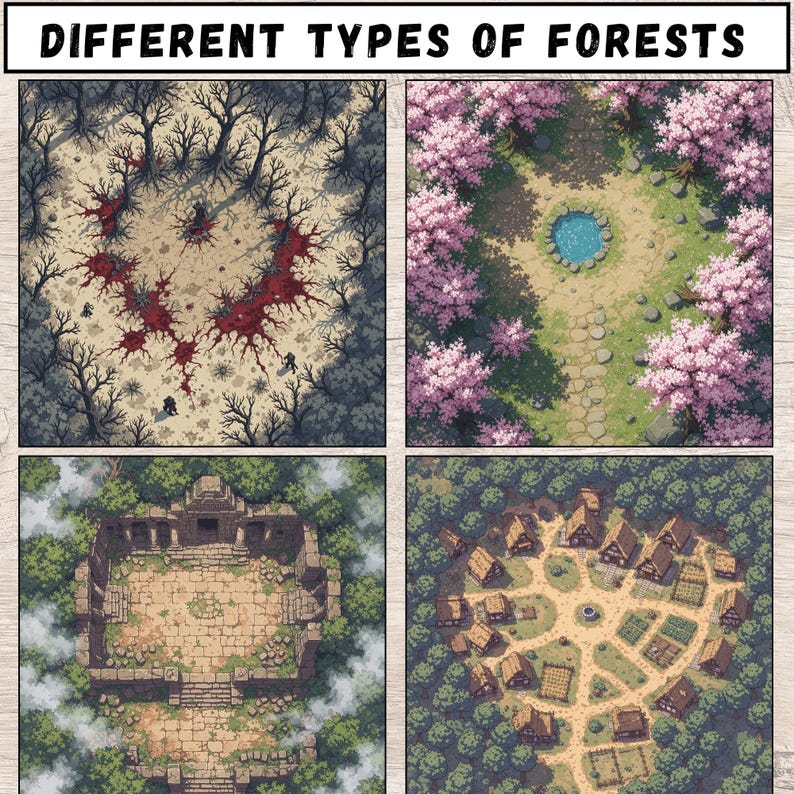 4000+ Forest Battlemaps Fantasy Maps: Clairings, Woodlands, Digital ...