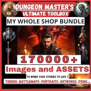 Lot de 100 000 cartes de bataille du DnD, donjons et dragons, carte de bataille, cadeau dnd pour Dungeon Master, cadeau dnd, tuile imprimable du DND terrain image 10