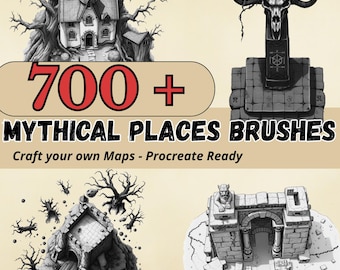 700 Fantasy Places  Procreate Brushes for Fantasy Map Making – MYTHICAL PLACES Stamps – RPG Cartography bundle – Craft your own ttrpg  Maps
