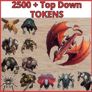 2500 Top down d&d Tokens , Roll20 tokens for Tabletop RPGs  Perfect for DnD, , and VTTrpg | Character  Creature Art for Dungeon Masters