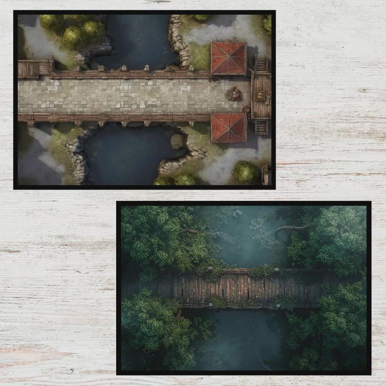 1200 Fantasy Bridge Maps, RPG Road Maps, Fantasy Path Map, Bundle Rpg ...