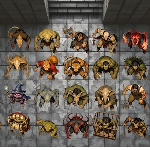 4500 Top-down Fantasy Tokens, Overhead Creature Art for Dnd Games, Game ...