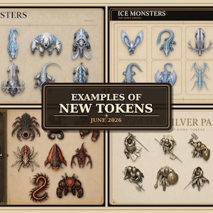 4500 Top-down Fantasy Tokens, Overhead Creature Art for Dnd Games, Game ...