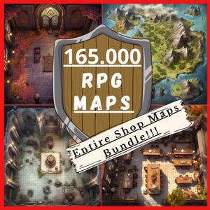 165.000 Battlemaps DnD Maps  Bundle d&d Battlemap,  fantasy maps Dnd terrain printable dnd tile, forest maps, castle maps, arena maps, etc..