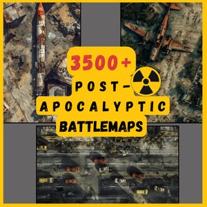 3500 の核汚染マップ、終末世界バトルマップ RPG および荒廃地マップ、
