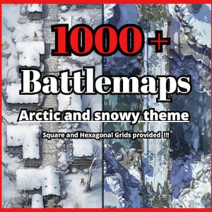 1000+ Arctic and Snow DnD Maps Bundle | winter arctic tundra Dungeons and Dragons Digital Battlemap | Roll20, Foundry Battle Maps dnd tiles