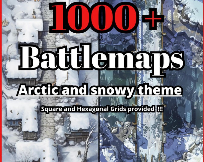 Rpg Snow Map Arctic Snow Rpg Battle Maps Bundle: Fantasy Battlemaps, Winter Tundra ...