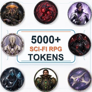 5000 Sci-Fi Token Pack – Digital Circular Futuristic Tokens, Virtual Tabletop,Roll20 and Founcdryvtt compatible image 20