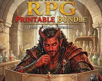 45000+ Printable RPG Tabletop Resources_ , Printable Assets, Character sheets, RPG Minis, Maps, and Cards, Print Cut Fold and Play Tonight !