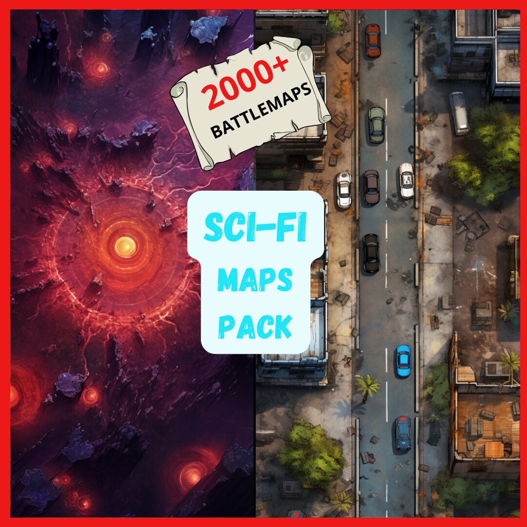Sci-fi Battlemaps 2000 Maps Bundle for Vttrpg (foundry,roll20,...), RPG ...