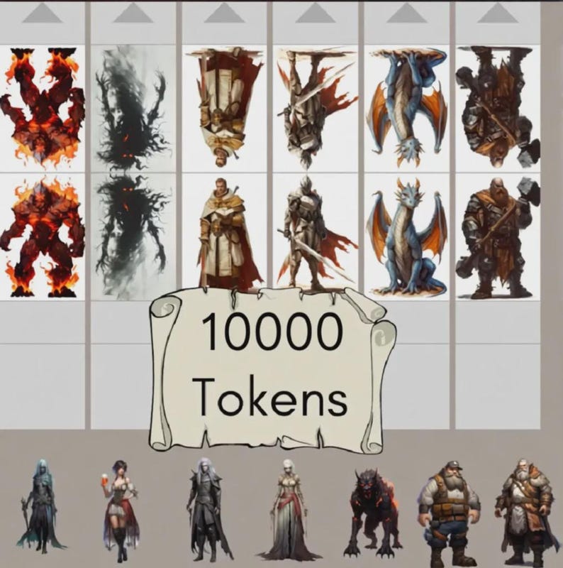 Más de 10.000 miniaturas de fantasía, miniaturas de papel imprimibles para DnD, Pathfinder y varios juegos de rol de mesa de fantasía medieval. imagen 6