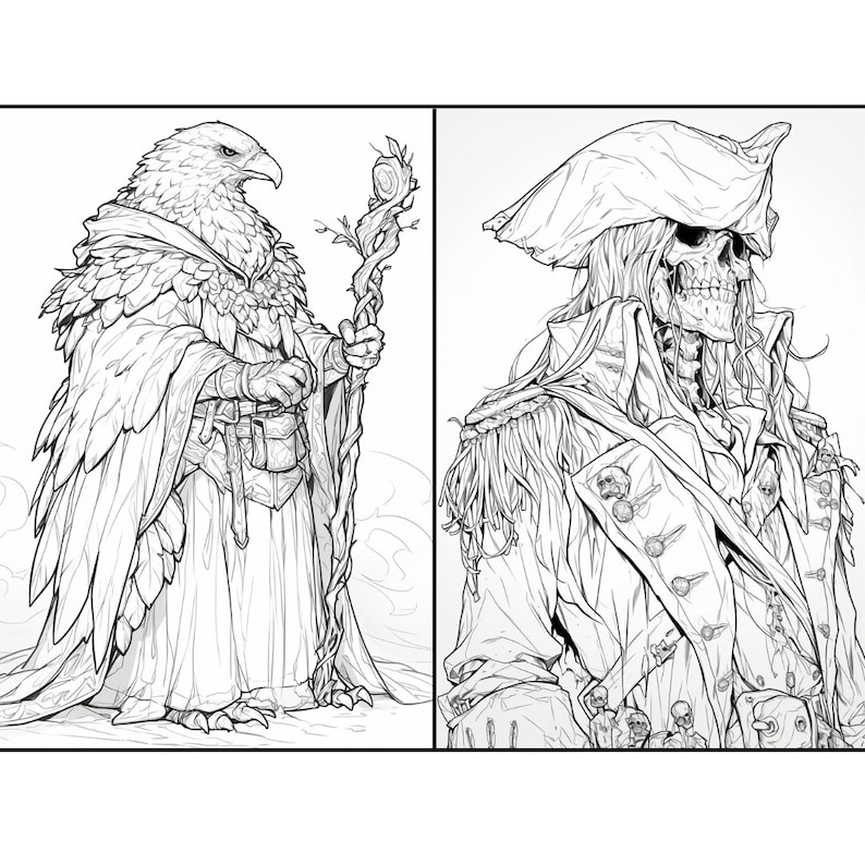 Fantasy Coloring Book for Adults and Kids : 500+ Fantasy Coloring Pages ...