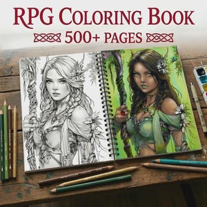 Libro para colorear de fantasía para adultos y niños: más de 500 páginas para colorear de fantasía (descarga digital)