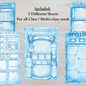 Karakterbladen BUNDEL Compatibel met DnD 5e en verschillende andere RPG's (70+ stijlen) afbeelding 19