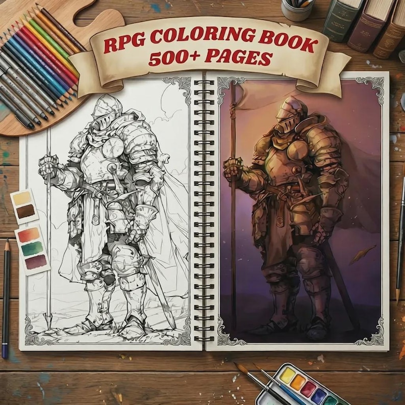 Rpg Color Picture Fantasy Coloring Book for Adults and Kids : 500+ Fantasy Coloring Pages ...