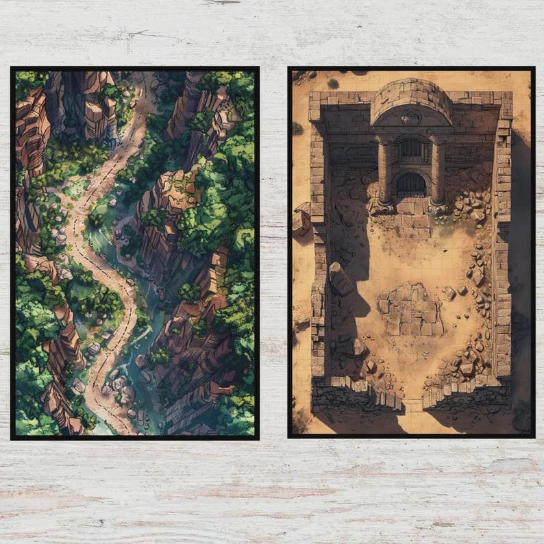 1200 Fantasy Bridge Maps, RPG Road Maps, Fantasy Path Map, Bundle Rpg ...