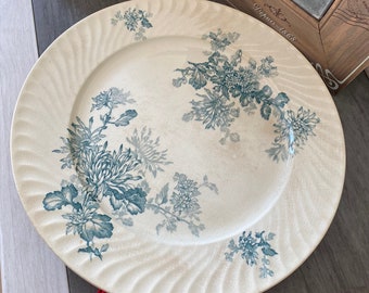 36cm U&C NICE plate / Sarreguemines / French Antique / French / Antique / Large plate