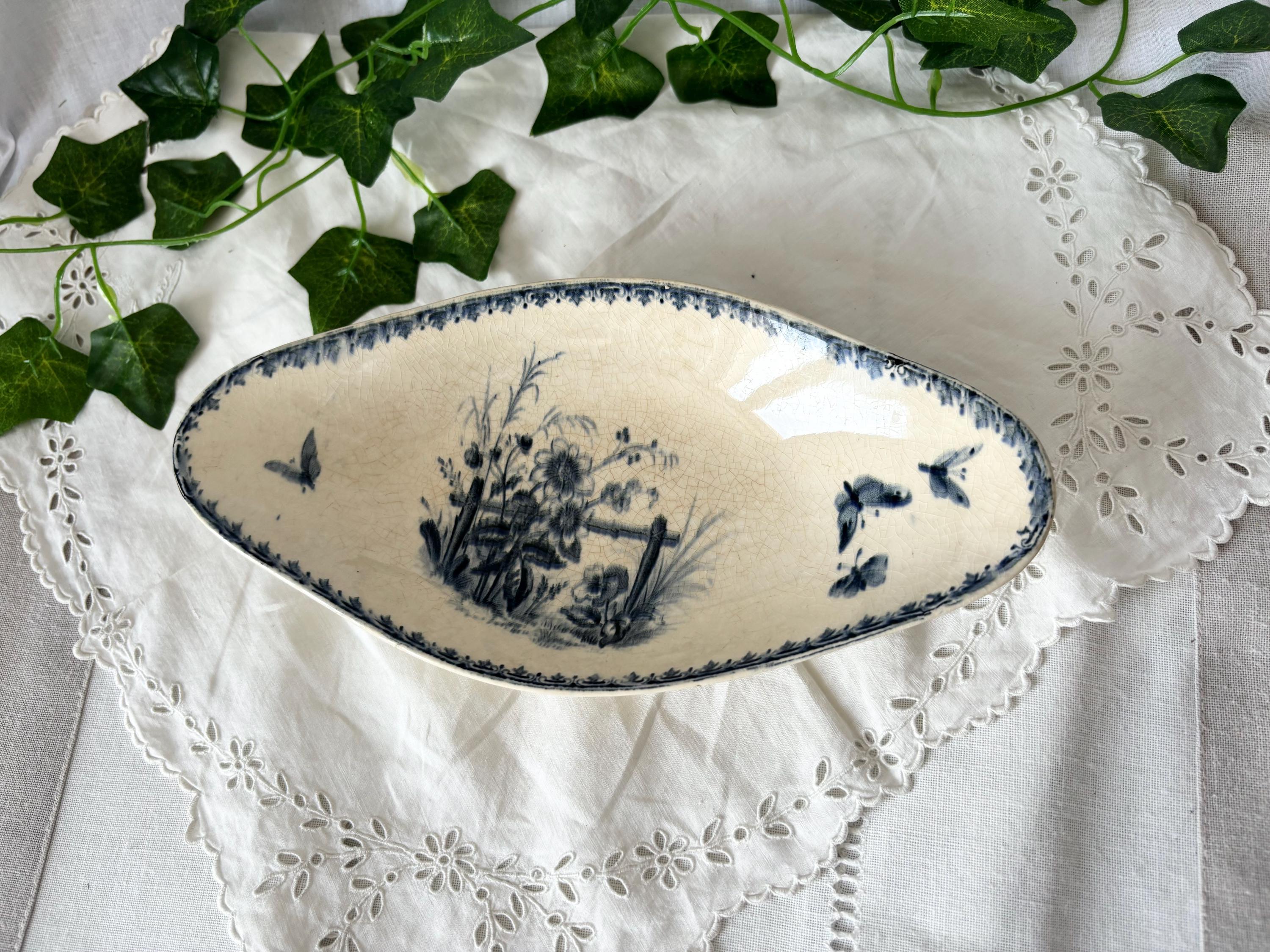 スペシャルオファ Tsarine / Ravier / Sarreguemines / France / Blue / Butterfly 調理器具