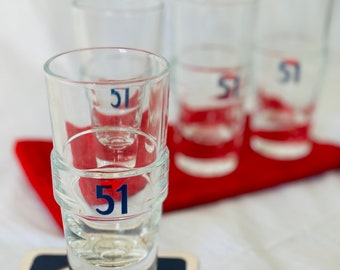 Lot 4 Verres PASTIS 51 / France