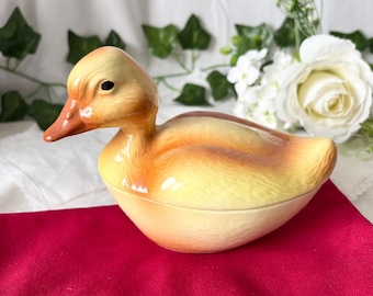 Michel Caugant Duck Terrine Pot Small – Vintage French Ceramic Pâté Dish, Decorative Animal Terrine, Collectible Kitchen Decor Michel Caugant Duck Terrine Pot Small – Vintage French Ceramic Pâté Dish, Decorative Animal Terrine, Collectible Kitchen Decor
