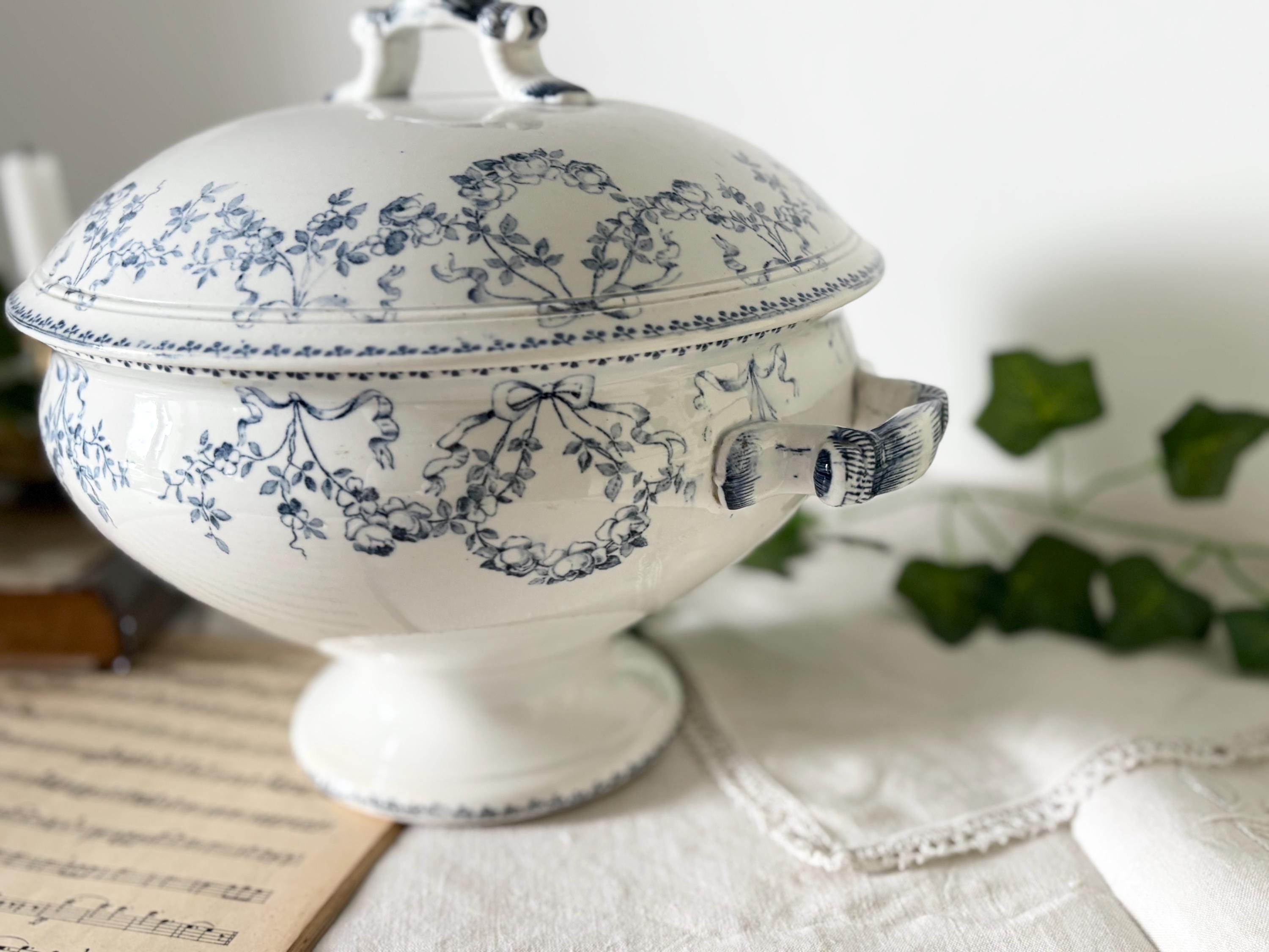 ⚫︎フランスアンティーク⚫︎ 大皿サルグミンヌ U&C Sarreguemines Mozart sarreguemines - Etsy 日本