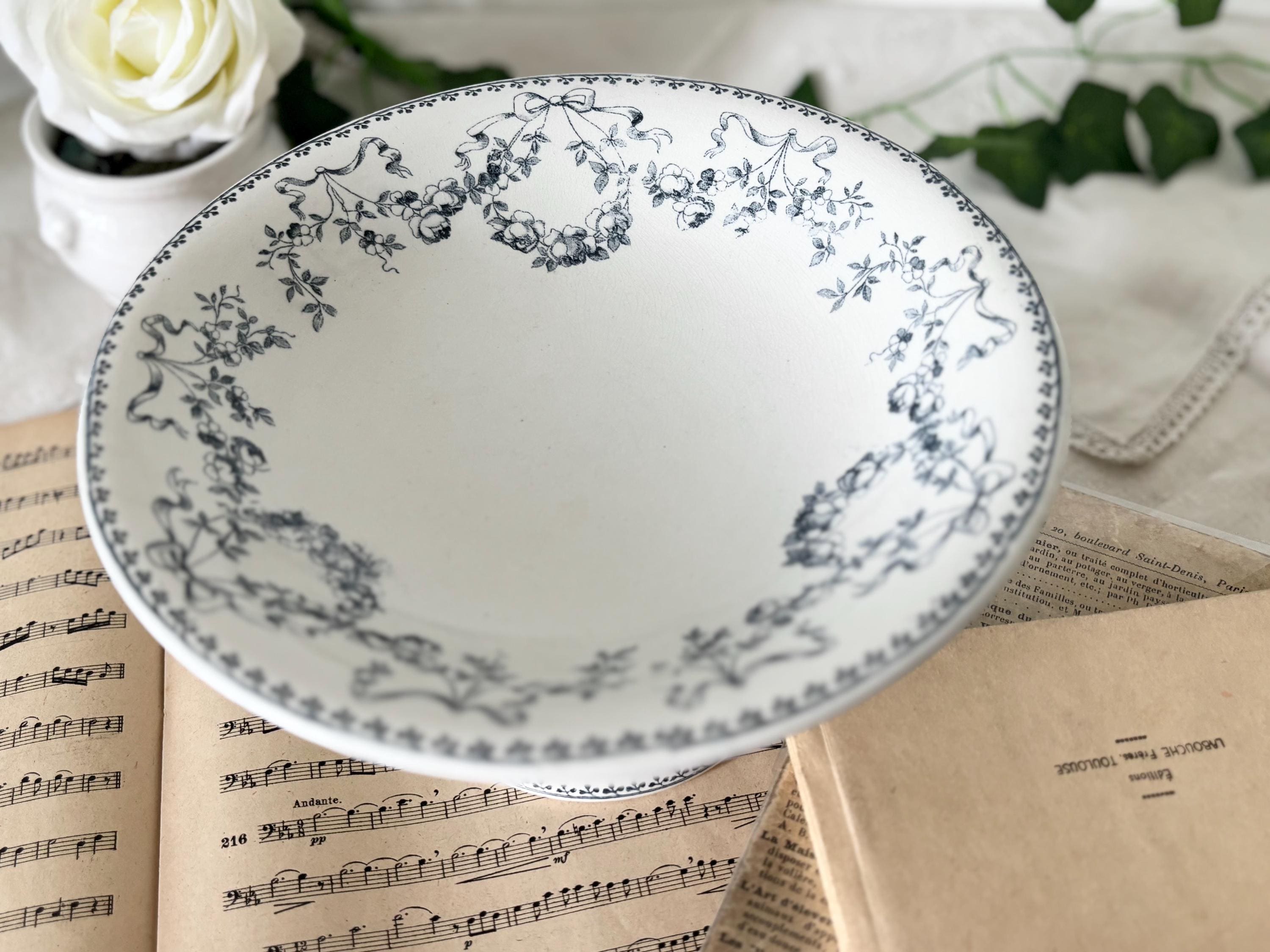 ⚫︎フランスアンティーク⚫︎ 大皿サルグミンヌ U&C Sarreguemines Mozart sarreguemines - Etsy 日本
