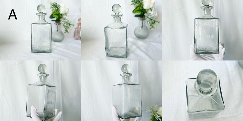 Antique Whisky décanta / carafe / glass bottle / France デキャンタ色々 ガラスボトルフレンチアンティーク Decanter A