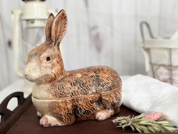 Michel Caugant / Large Terrine / Rabbit / Lapin / Brown