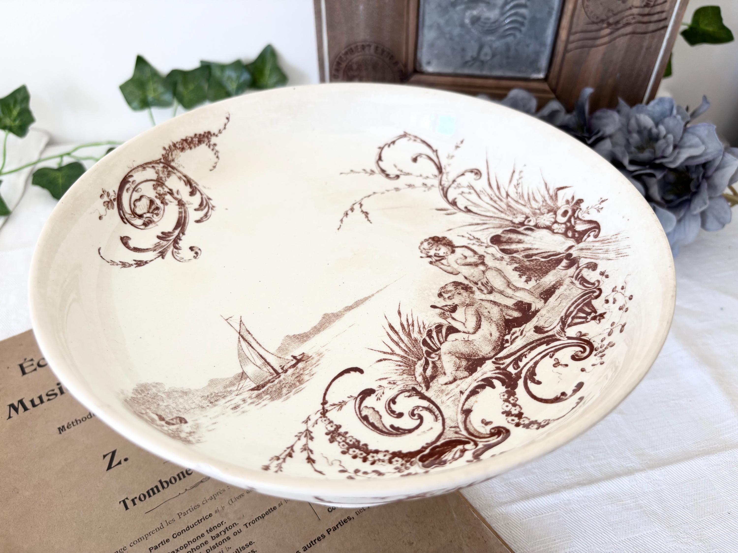 jules vieillard bordeaux 花鳥絵皿 C JULES VIEILLARD BORDEAUX プレート | Brocante Aile D