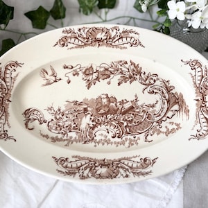 Claire Fontaine / Oval plate / Louis XV / Terre de Fer / Antique / Brown / Claire Fontaine / Terre de Fer / Oval plate / Brown / France / Antique