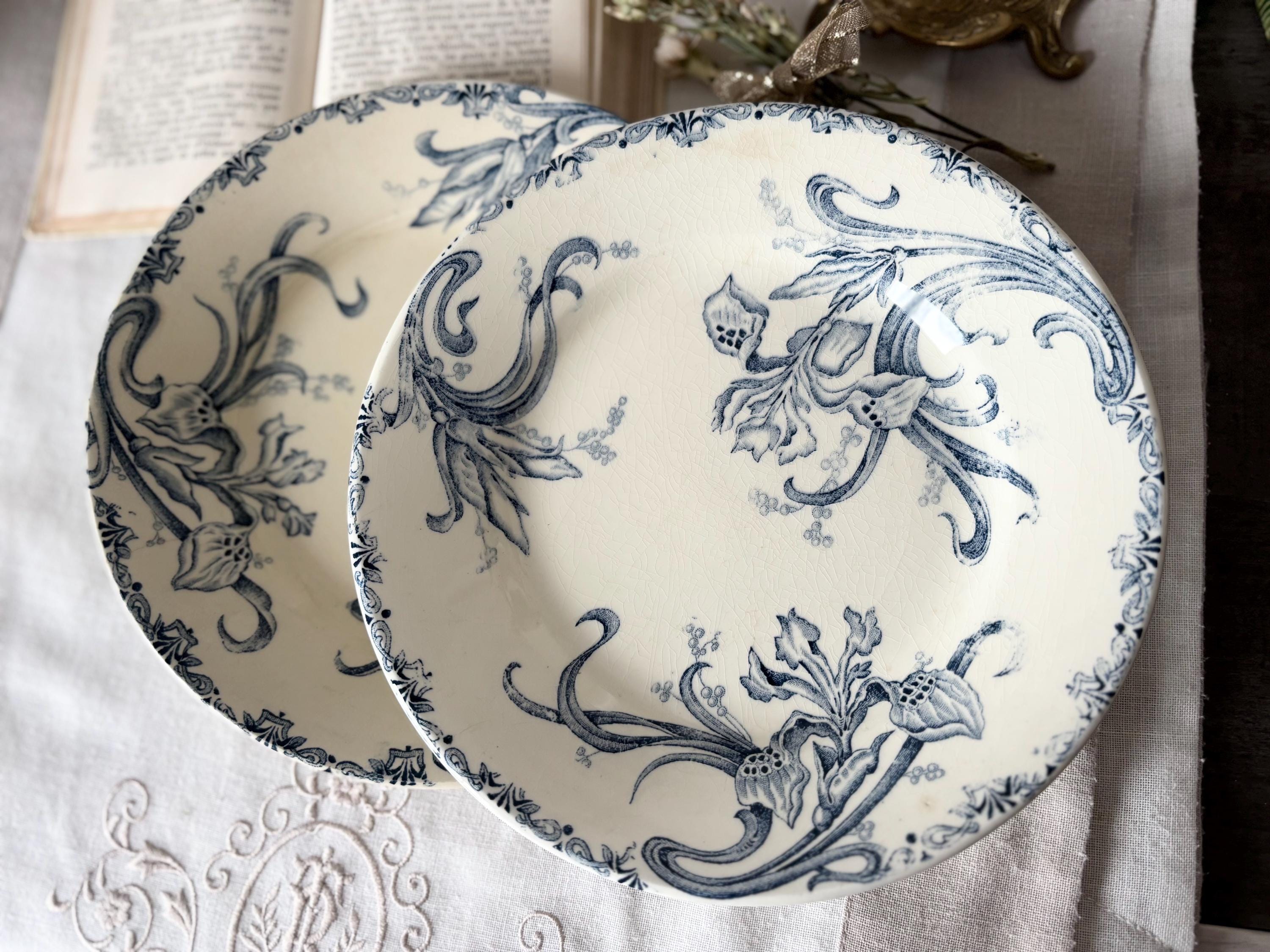 Clairefontaine/ Terre de fer / Semi Deep Plate / IRIS / blue