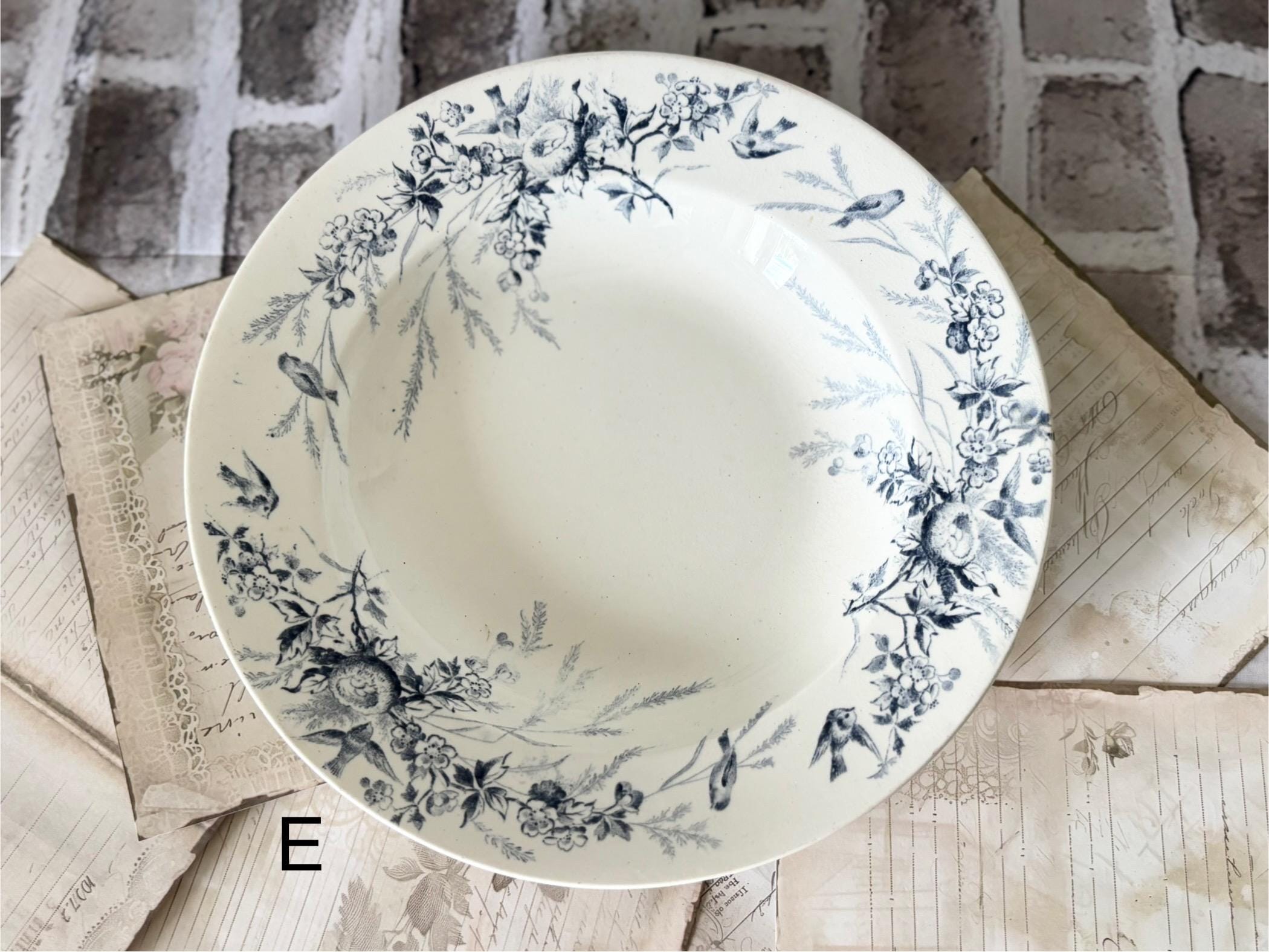 Buy Creil Et Montereau / Linotte / Deep Plate / 19 Century Antique