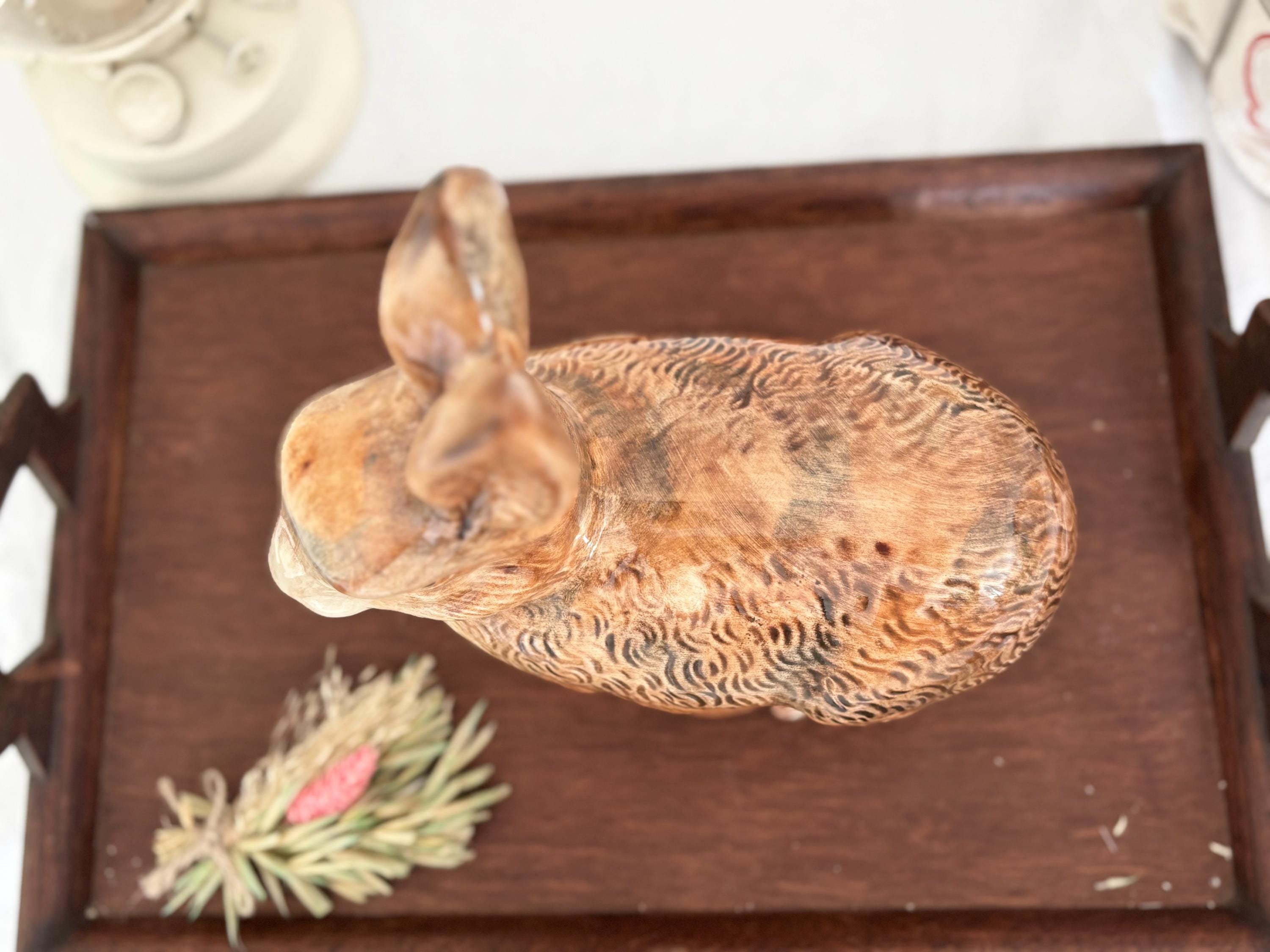 Michel Caugant / Large Terrine / Rabbit / Lapin / Brown / Vintage