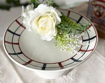 St Amand / Lou Basquez / tall compotier / fruits plate centerpiec 1930’s / France / antique/ vintage/ basque  / コンポティエ /バスク / フランス / アンティーク