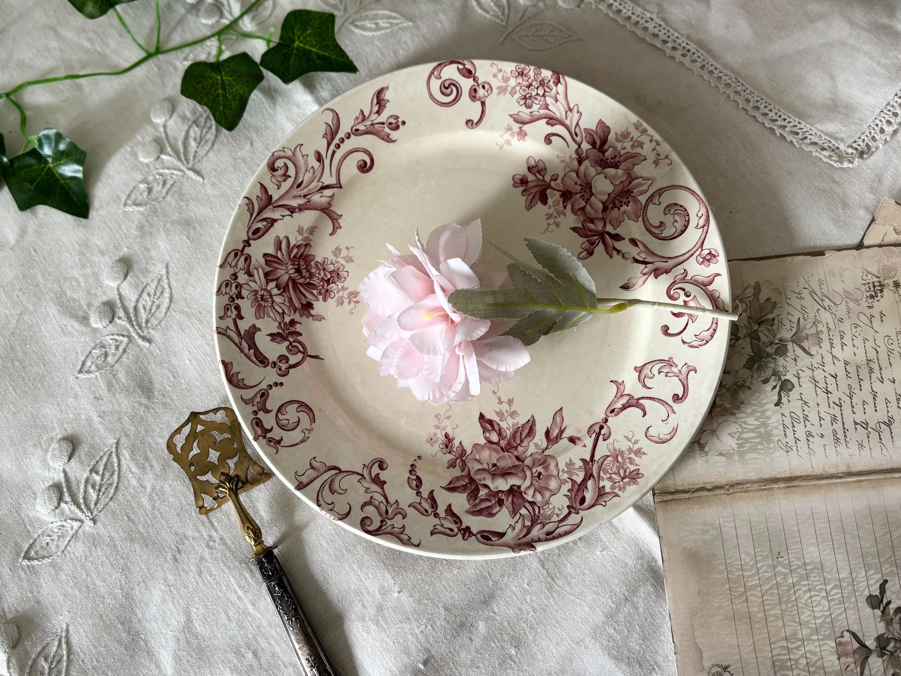 フランスアンティーク ショワジールロワ Fleurs Coupees 切花 平皿