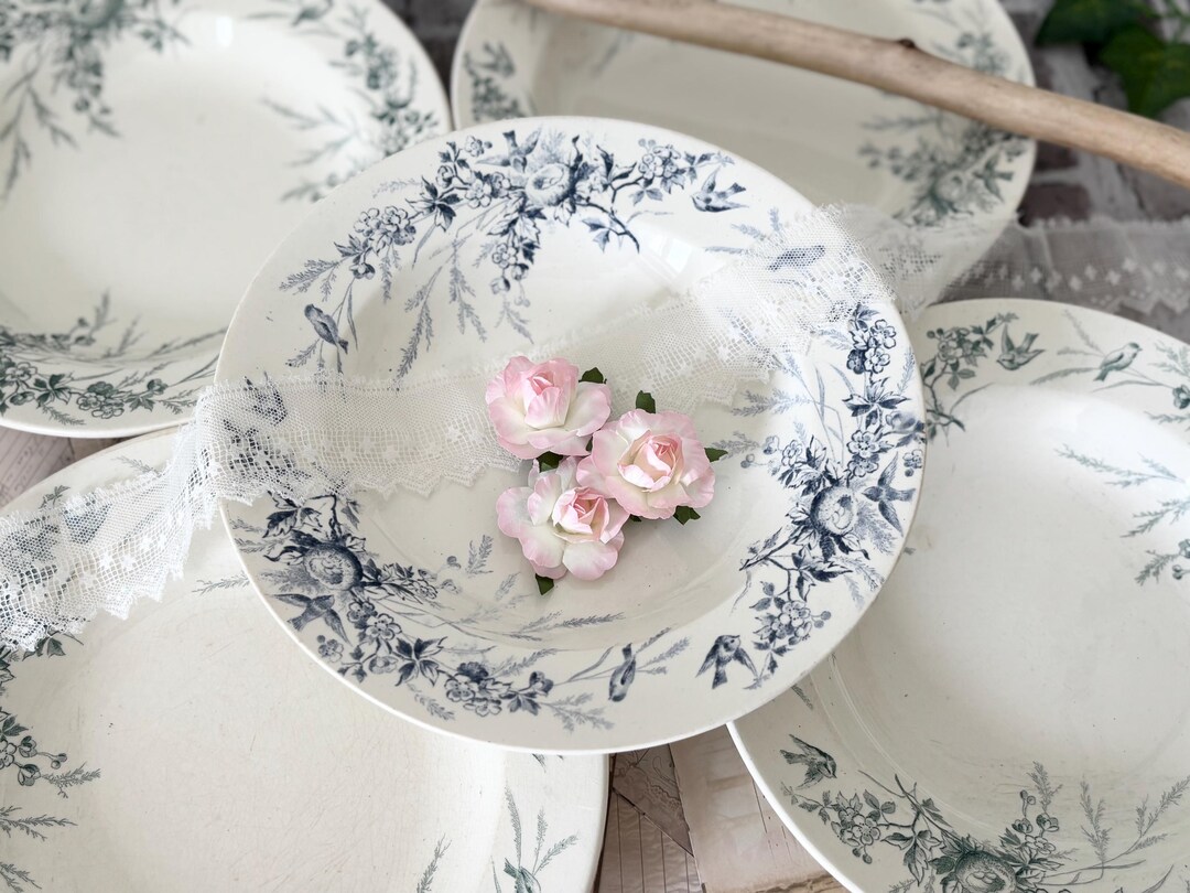 Buy Creil Et Montereau / Linotte / Deep Plate / 19 Century Antique