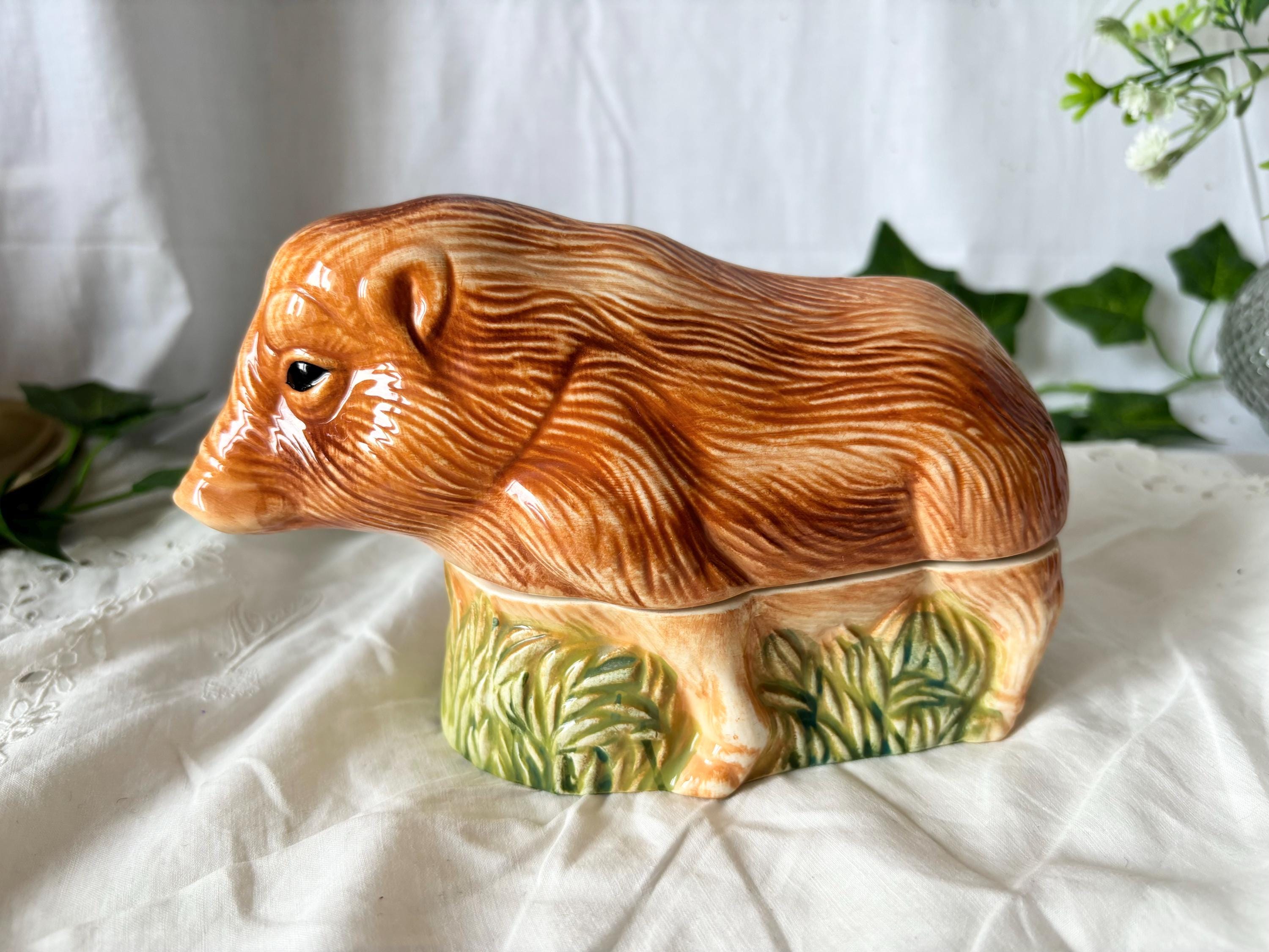 フランス　アンティーク　ミッシェルコーガン　Michel Caugant Michel Caugant / Small Terrine / Boar / Vintage / France