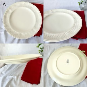 GIEN / Pont aux Choux / dinner plate / White / French antique / ジアンポントシュー白いディナープレートフレンチアンティーク zdjęcie 3