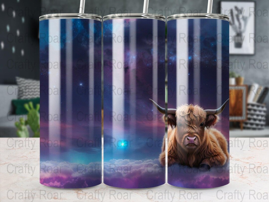 Highland Cow 20 Oz Skinny Tumbler PNG Sublimation Design - Etsy