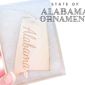 State of Alabama Ornament Christmas Gifts, Christmas Ornaments, Travel Ornament