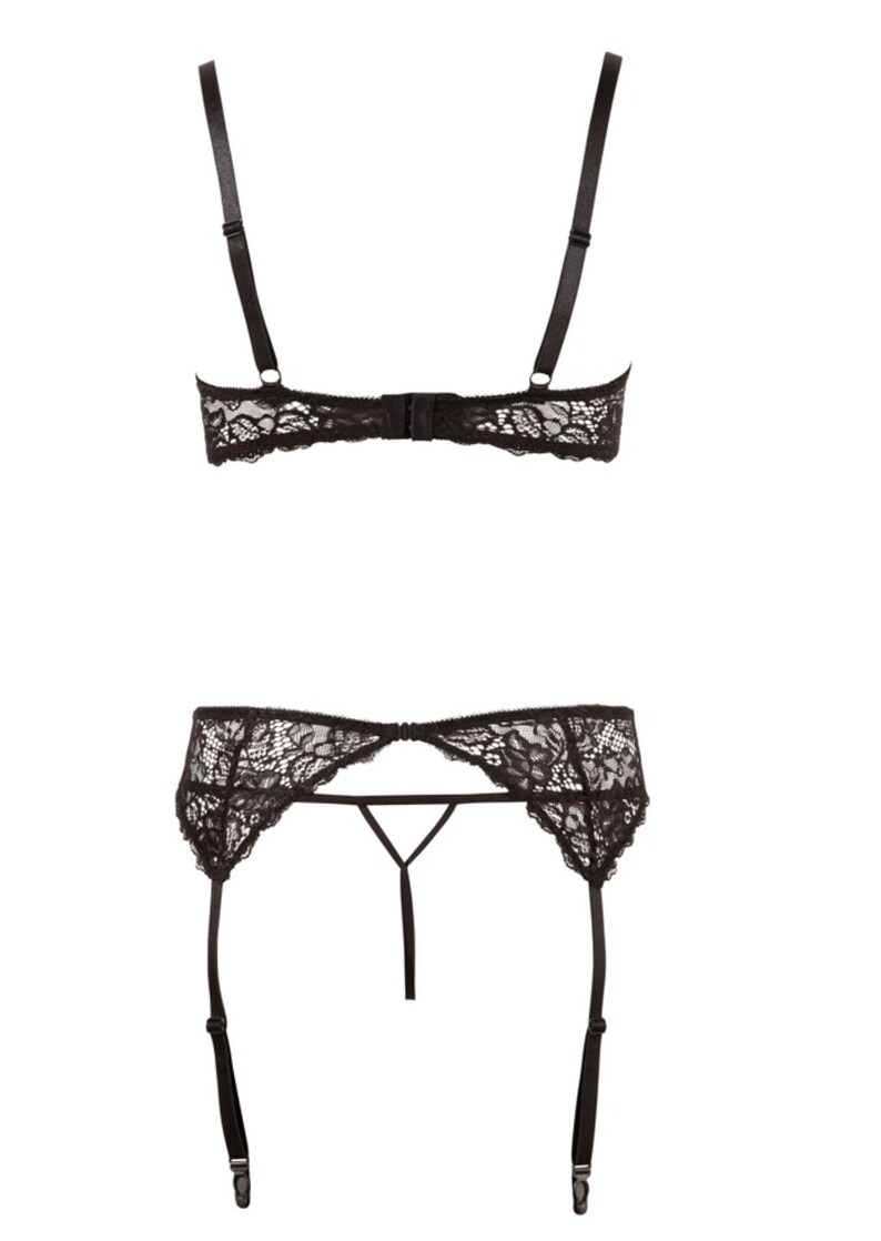 Shelf Bra With Collar, Garter and Crotchless Thong Etsy