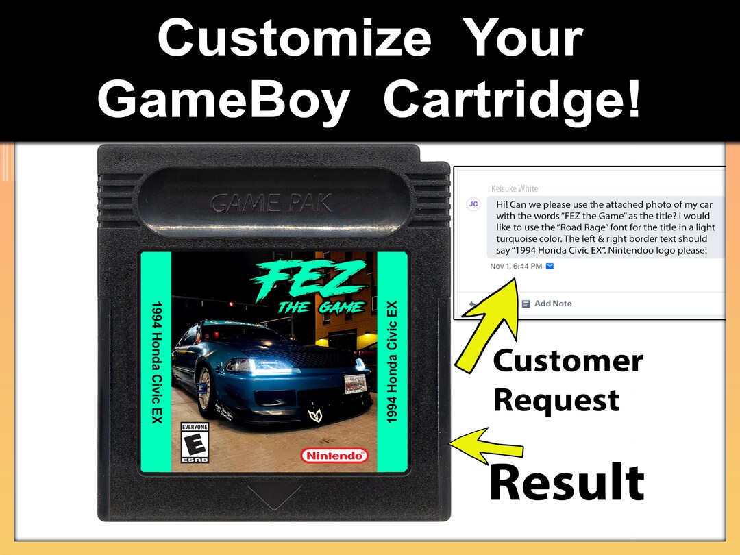 Custom Gameboy Cartridge Label Design Your Own Label Fully Customizable