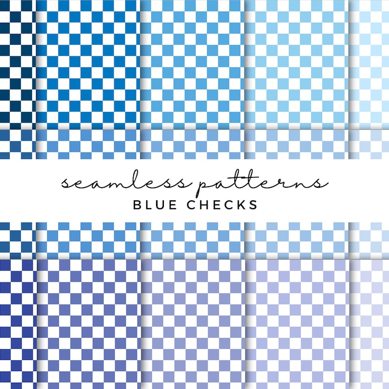 Blue Checker Pattern - Etsy