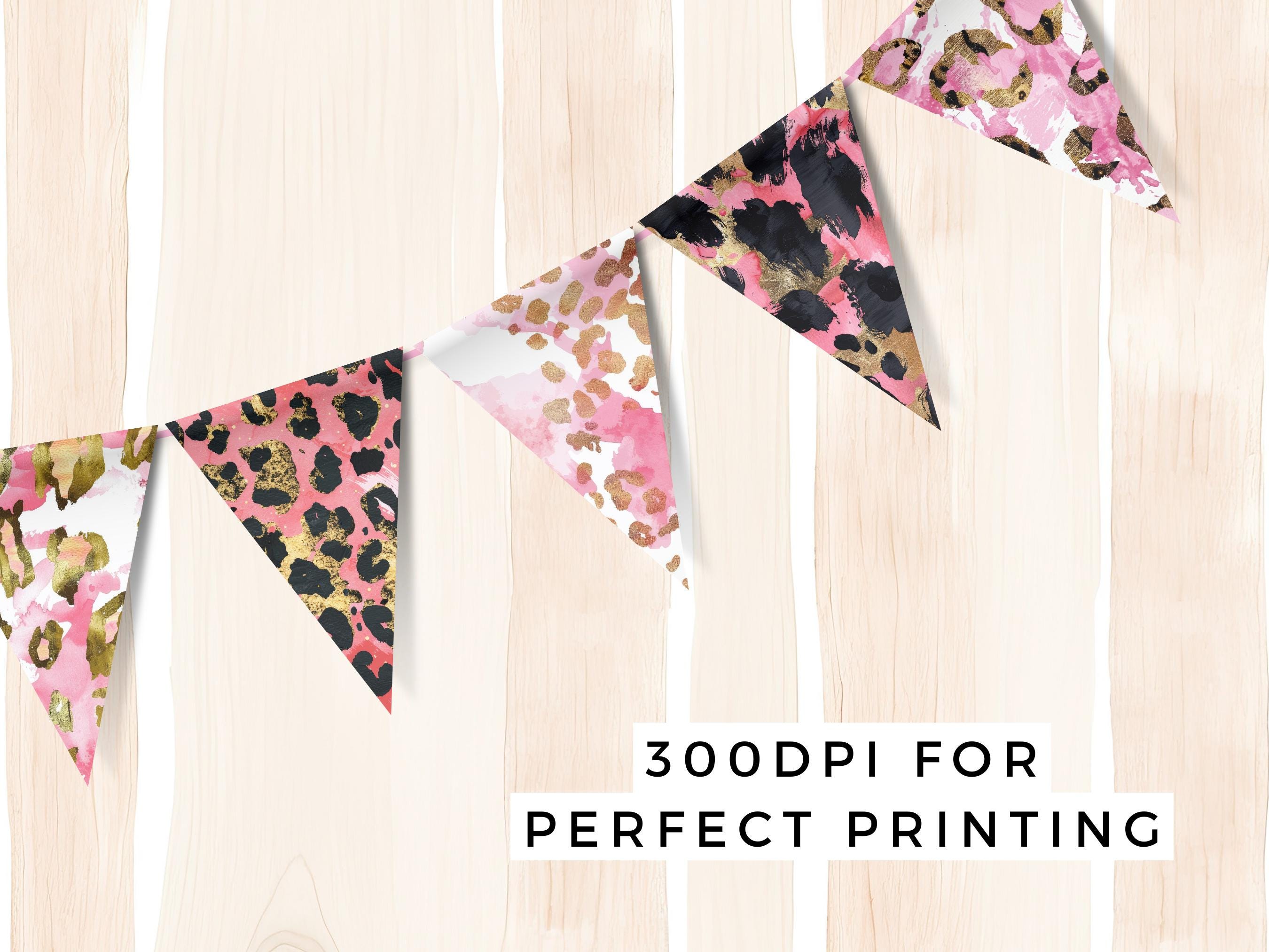 Leopard Print Seamless Patterns in Pink and Gold - Animal Print Digital ...