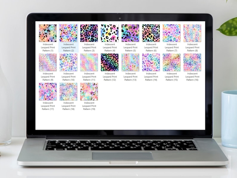Leopard Print Seamless Patterns in Rainbow Colours - Iridescent Animal ...