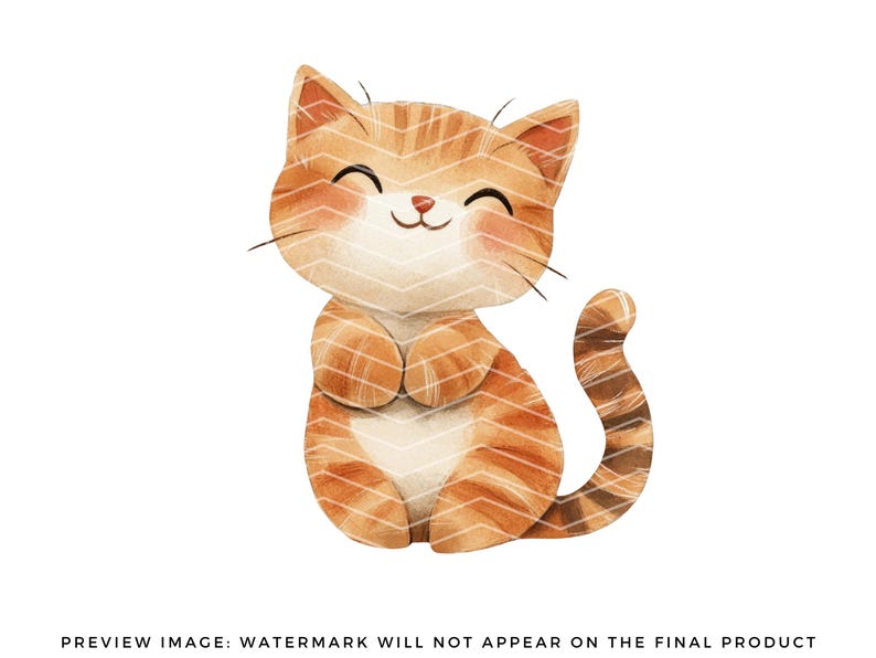 Playful Kittens Clipart PNG - Cute Cartoon Cats Clipart - Funny Kitten Clipart - Cat Lover Graphics - Commercial Use - Cat Sublimation image 9