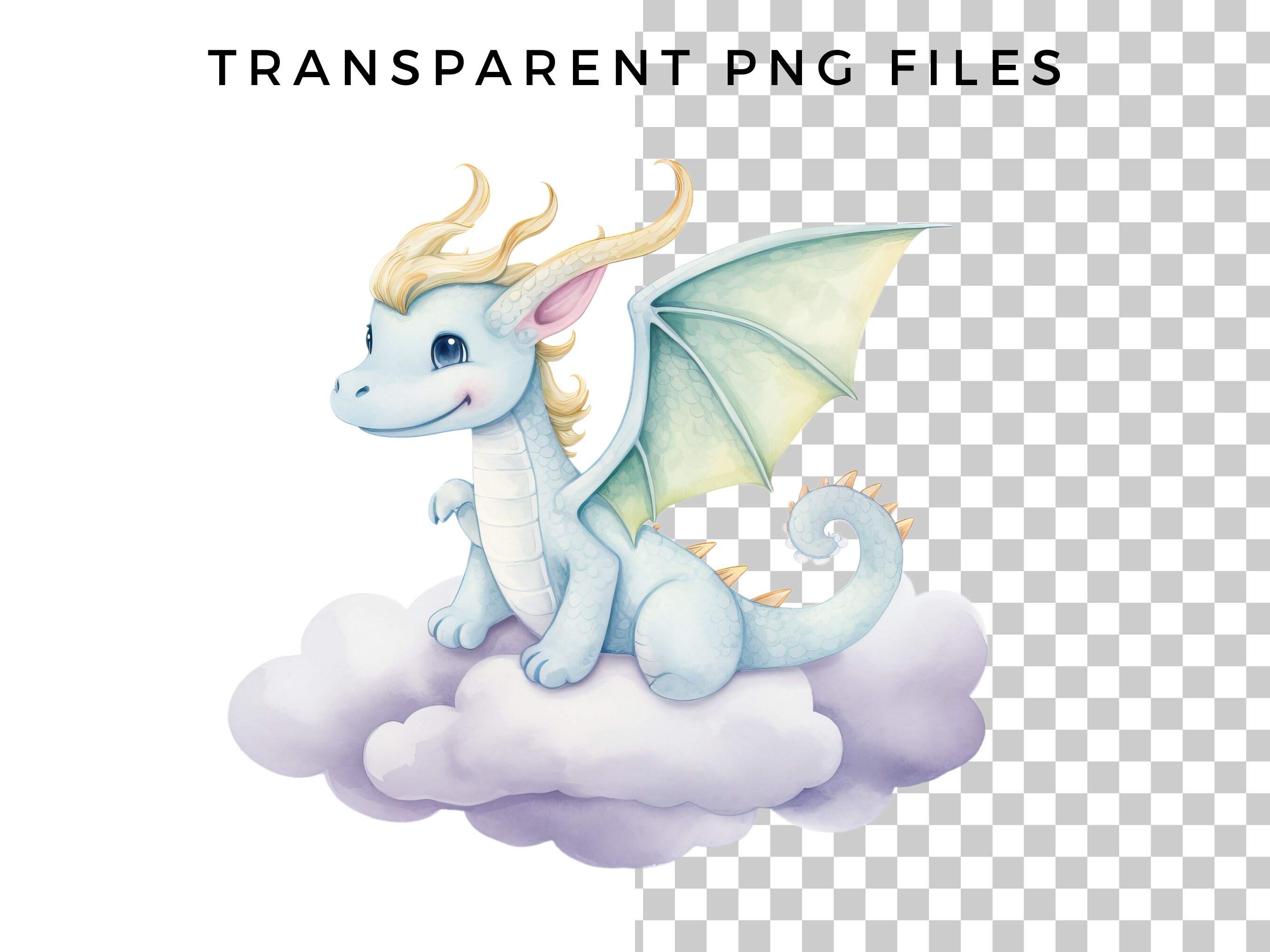 Cute Dragon Clipart - Watercolor Dragon Kingdom Clip Art Bundle ...